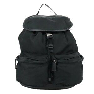 PRADA Backpack Nylon Black Auth